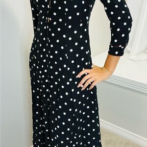 Polka Dot Black and White Dress